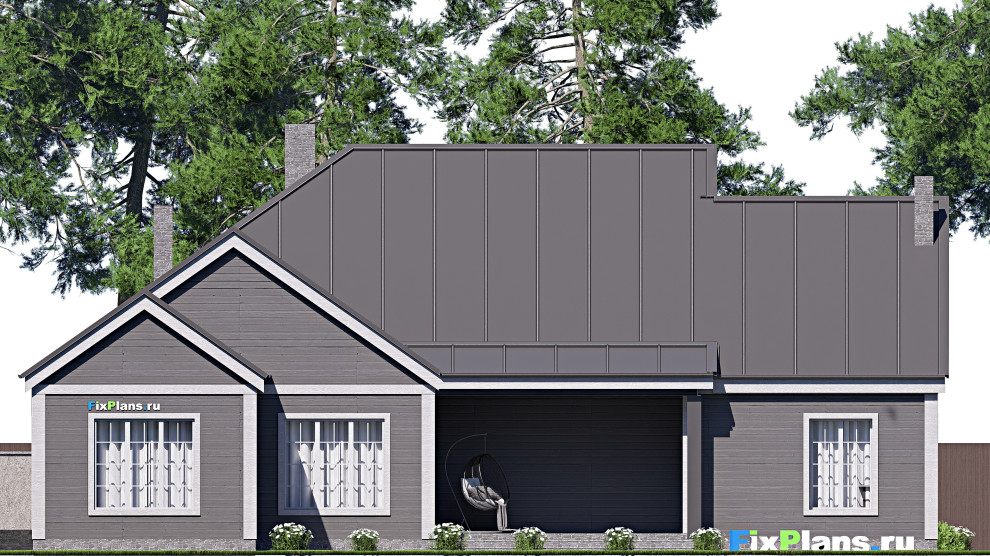 Проект одноэтажного дома 21х19м S255м2 F-17081