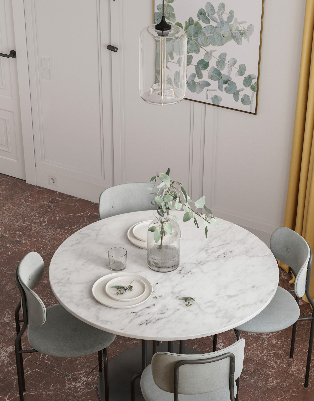 Квартира в стиле неоклассика, Мкр. «Бутово Парк», 68 кв.м.