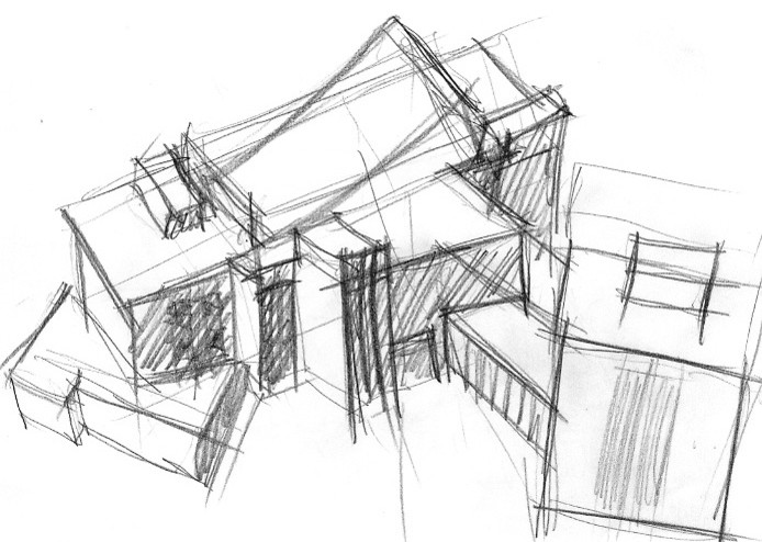 Размышление с карандашом - наброски, малоэтажные частные дома и таунхаусы