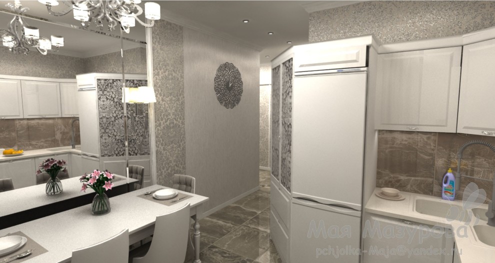 57,6 кв.м. благородной монохромности