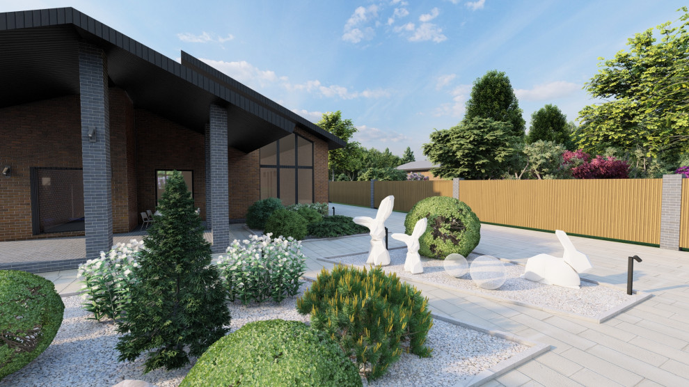 Ландшафтный дизайн 25 соток в д. Большая Ельня