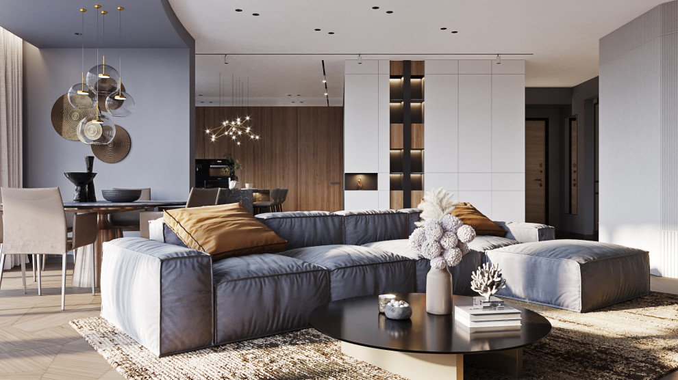 Обложка проекта: Квартира в ЖК Рассказово. 2019 год. 165 м2.