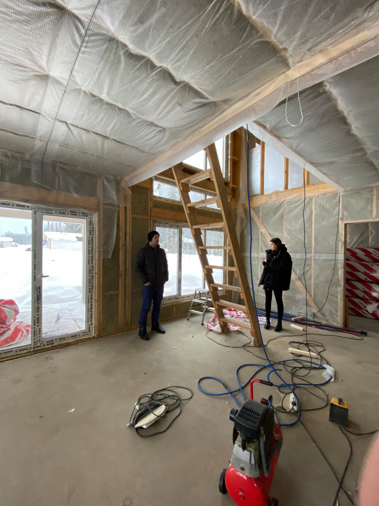 Новый проект дом в "Агалатово Экопарк". Фотографии "до"