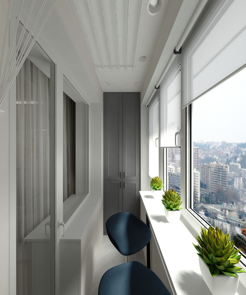 Балкон в трехкомнатной квартире "Лик нежности" г. Москва