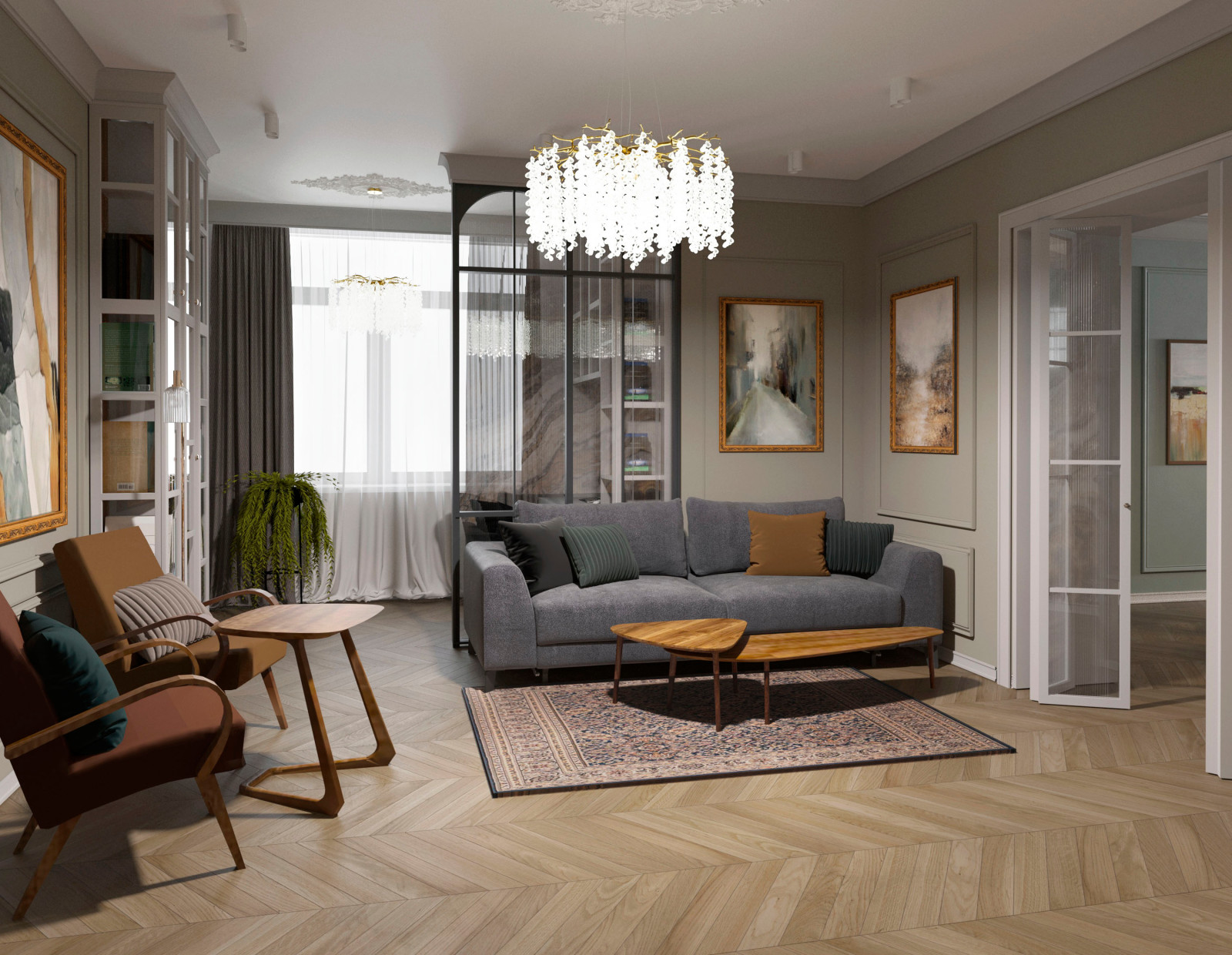 Обложка проекта: Историческая квартира в Москве, 157 м2