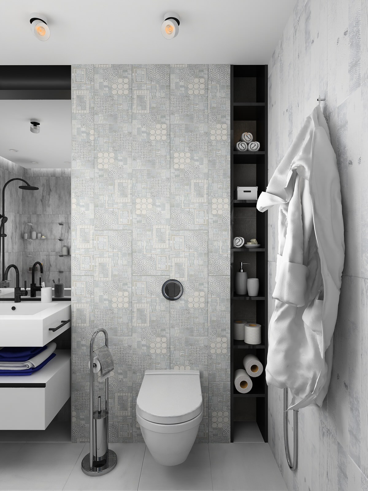 Аскетичный и женственный, лаконичный и смелый интерьер квартиры в трех уровнях