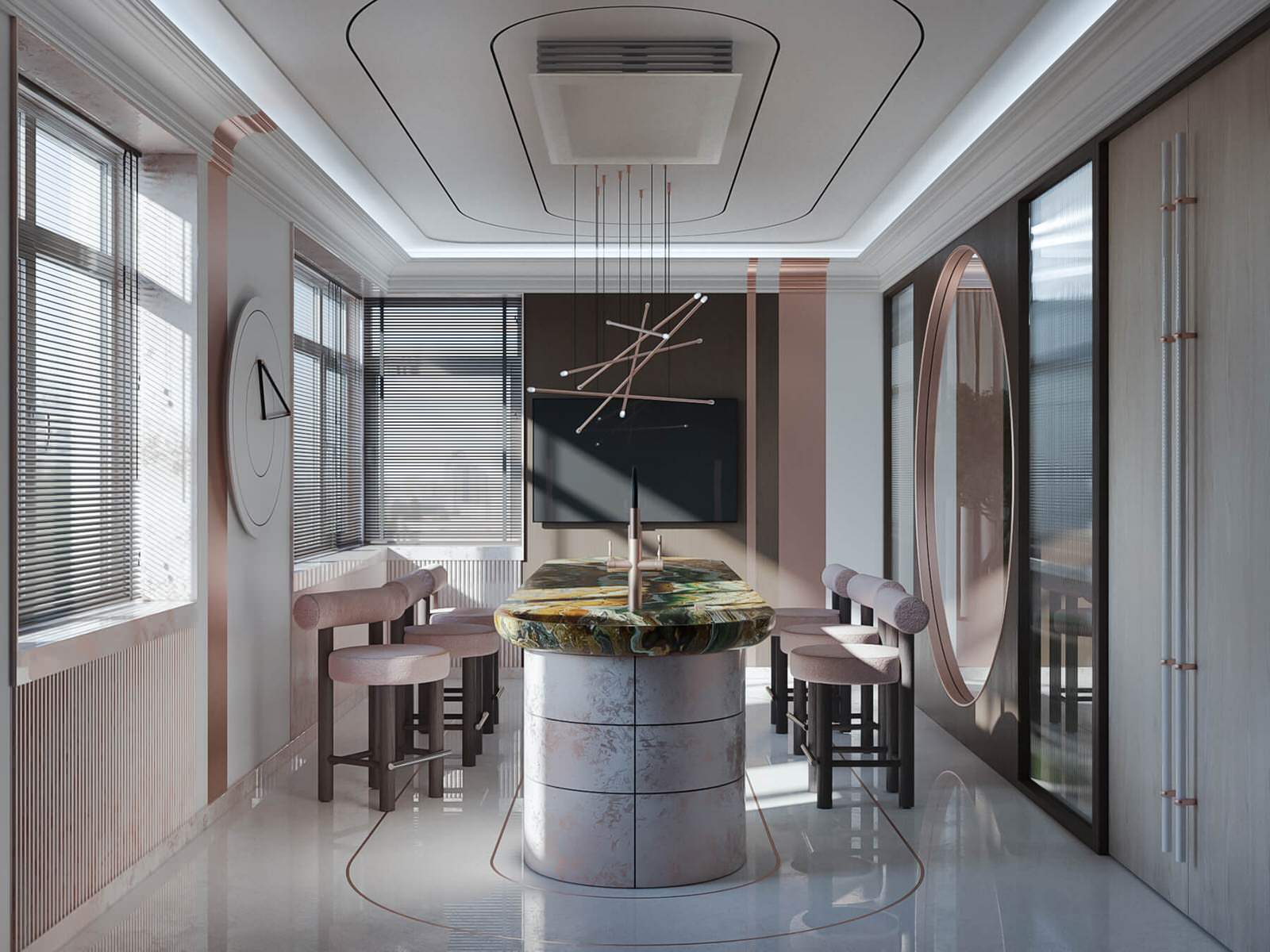 ЖК Янтарный город - (гостиная и кухня)