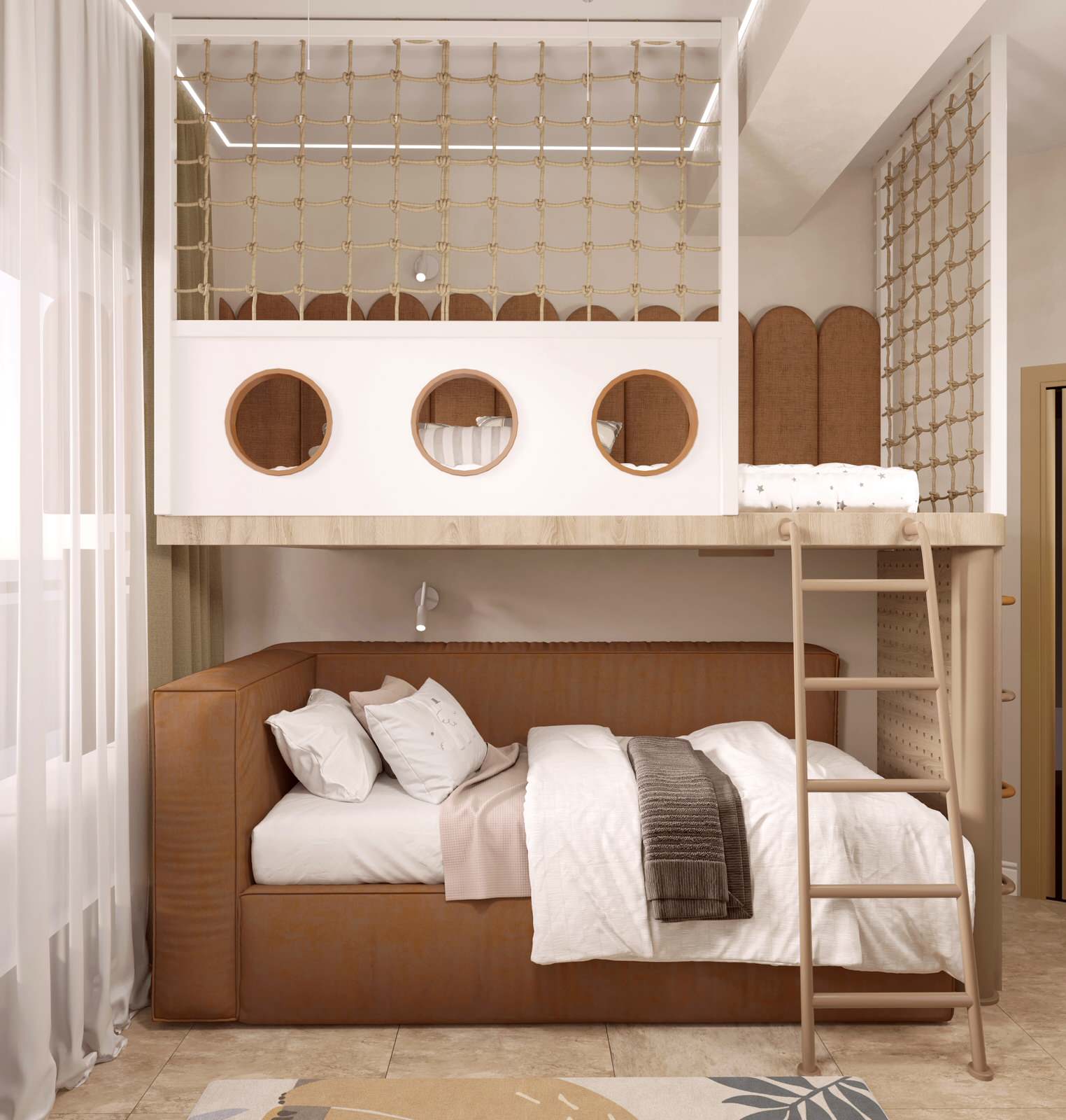 Двухэтажный жилой дом с видом на горы.