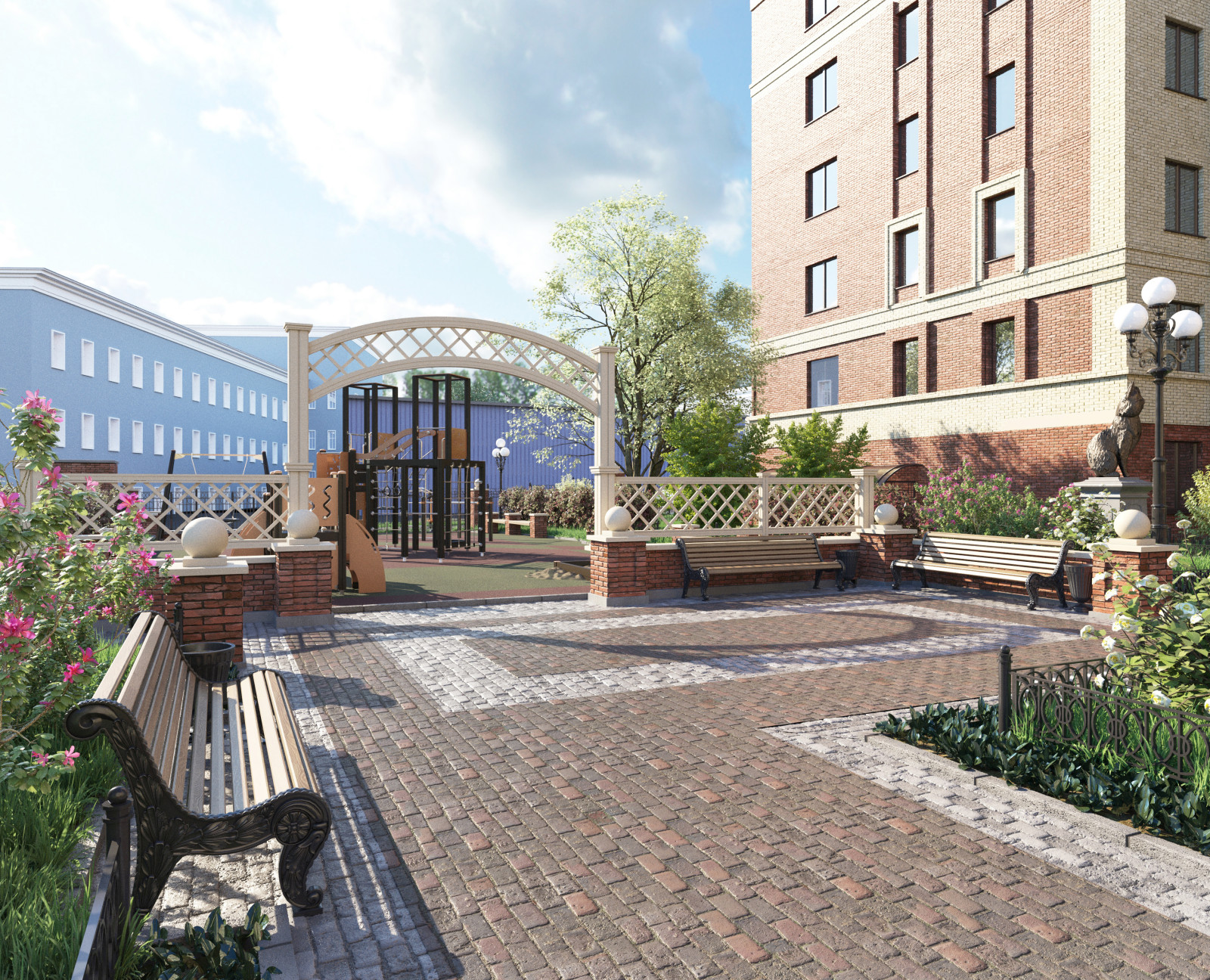 Благоустройство, ЖК "БУЛГАКОВ", СК "СТРИЖИ",Новосибирск