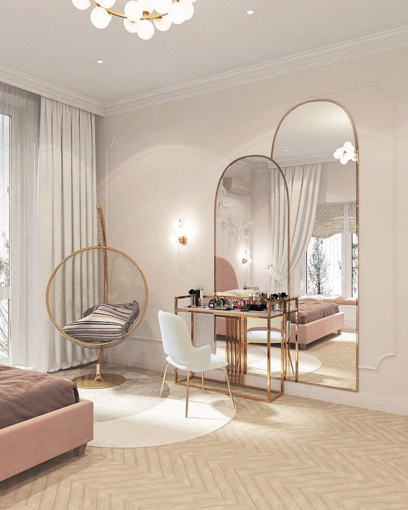 Двухэтажный дом в современной классике