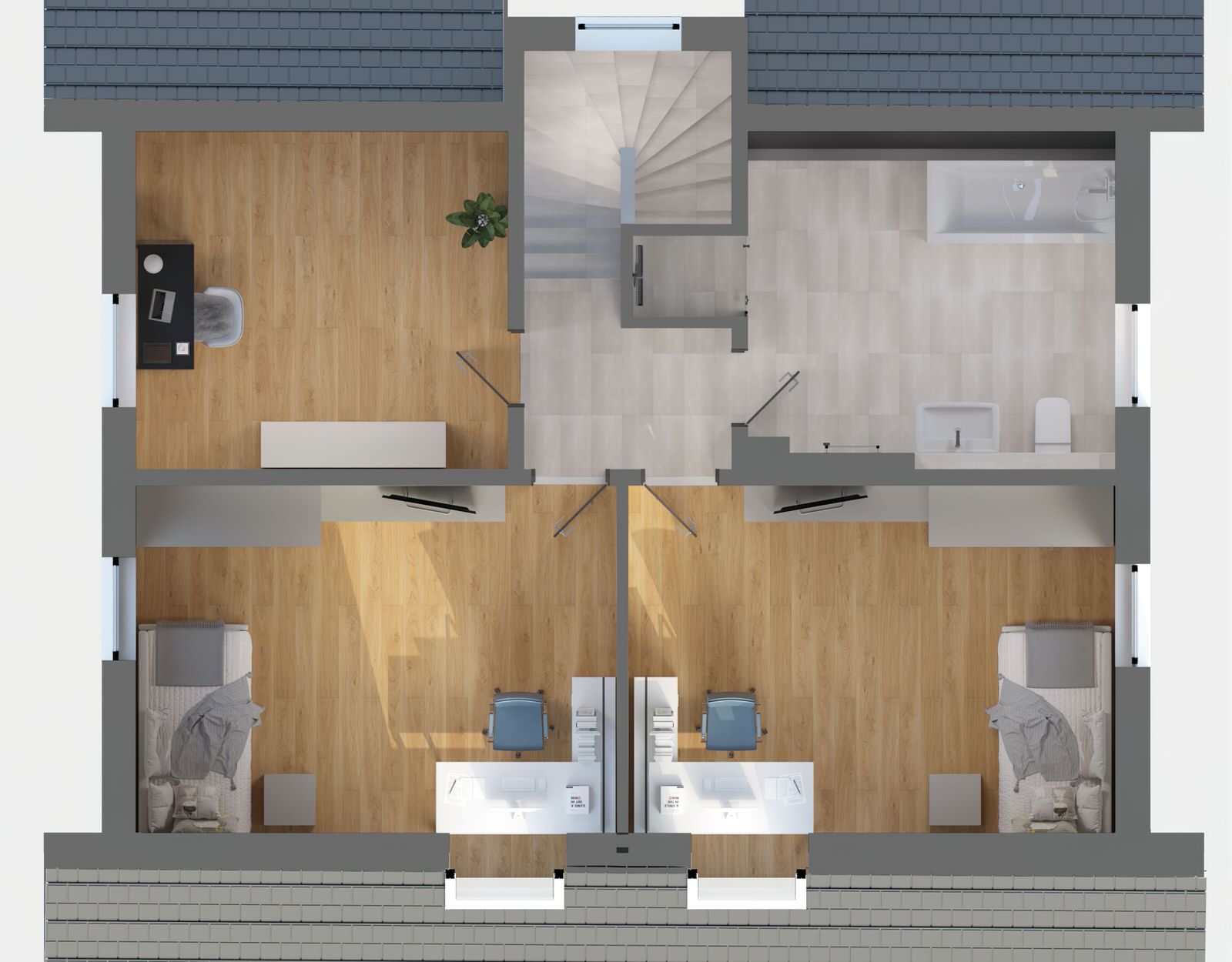 Riemerling, Außen und Innenvisualisierung, inklusive 3D Grundrissen