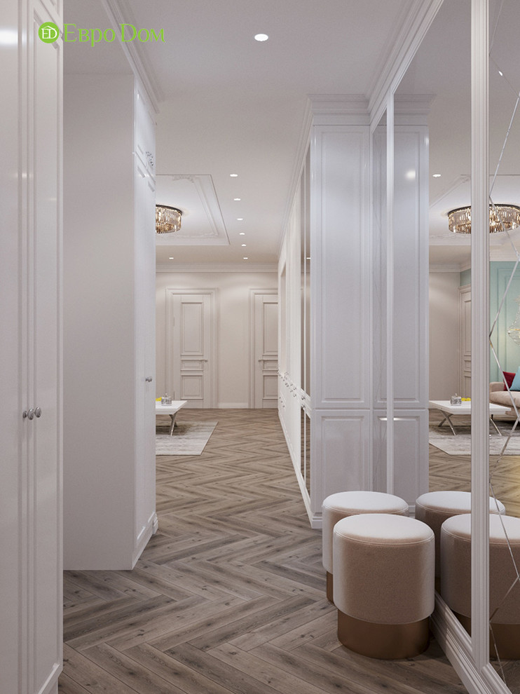 Дизайн четырехкомнатной квартиры 110 кв. м в стиле неоклассика. Фото проекта