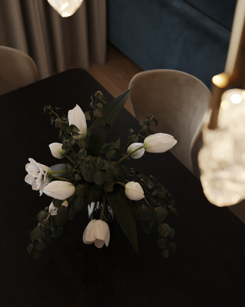 Кухня-гостиная (четырехкомнатная квартира в ЖК "Илмари", Пенза)