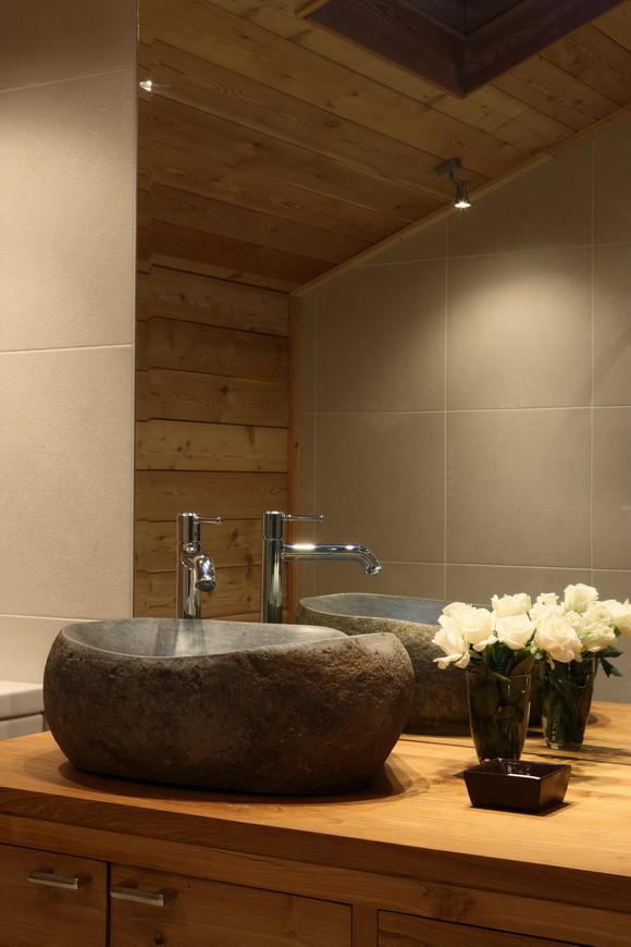 Шале в Подмосковьедизайн ванной