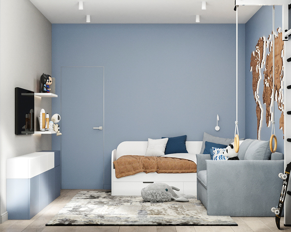 Квартира с современной гостиной с отсылками к ар-деко. Проект 2022 года