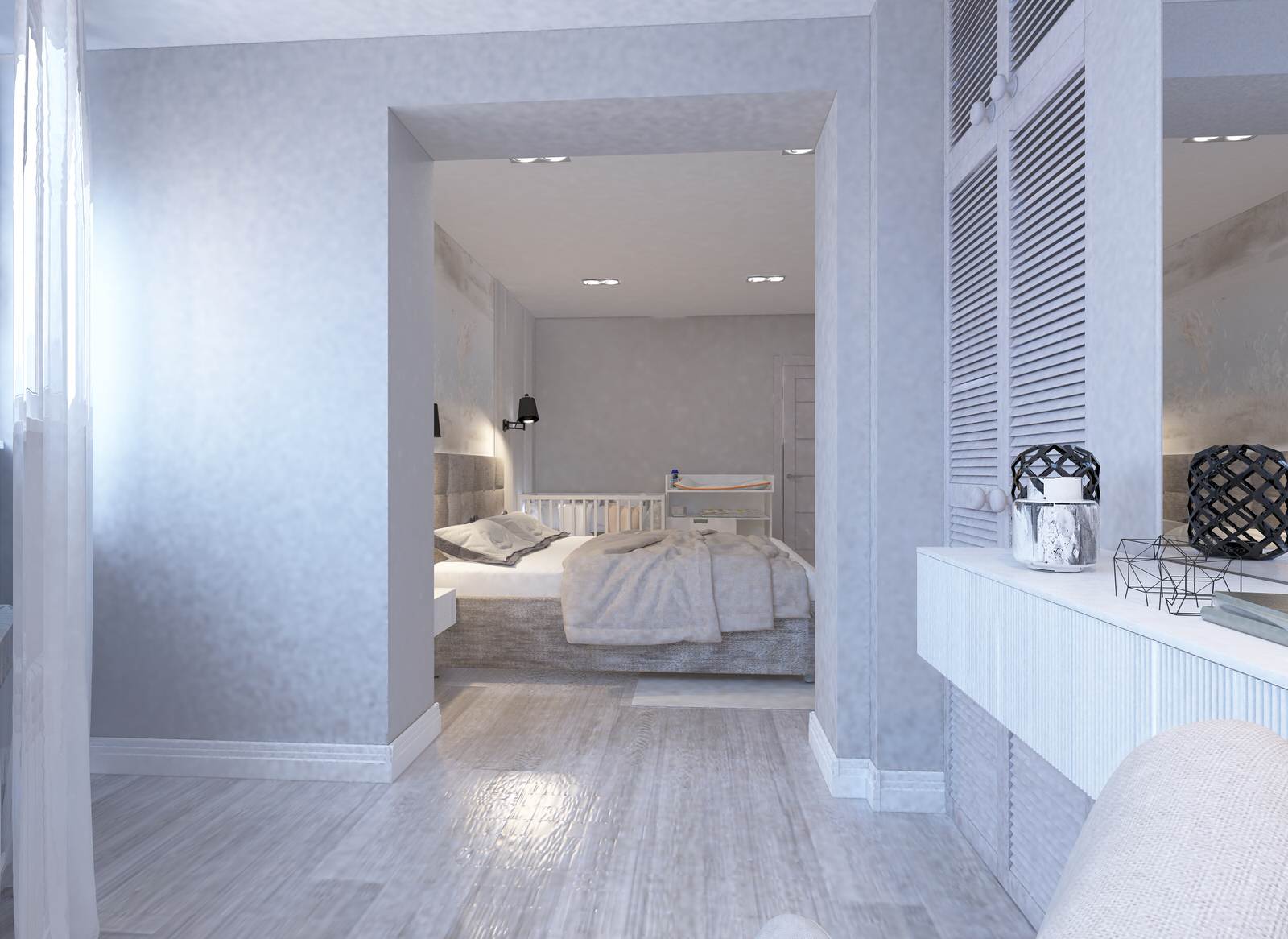 Обложка проекта: Дизайн спальни в современном стиле.