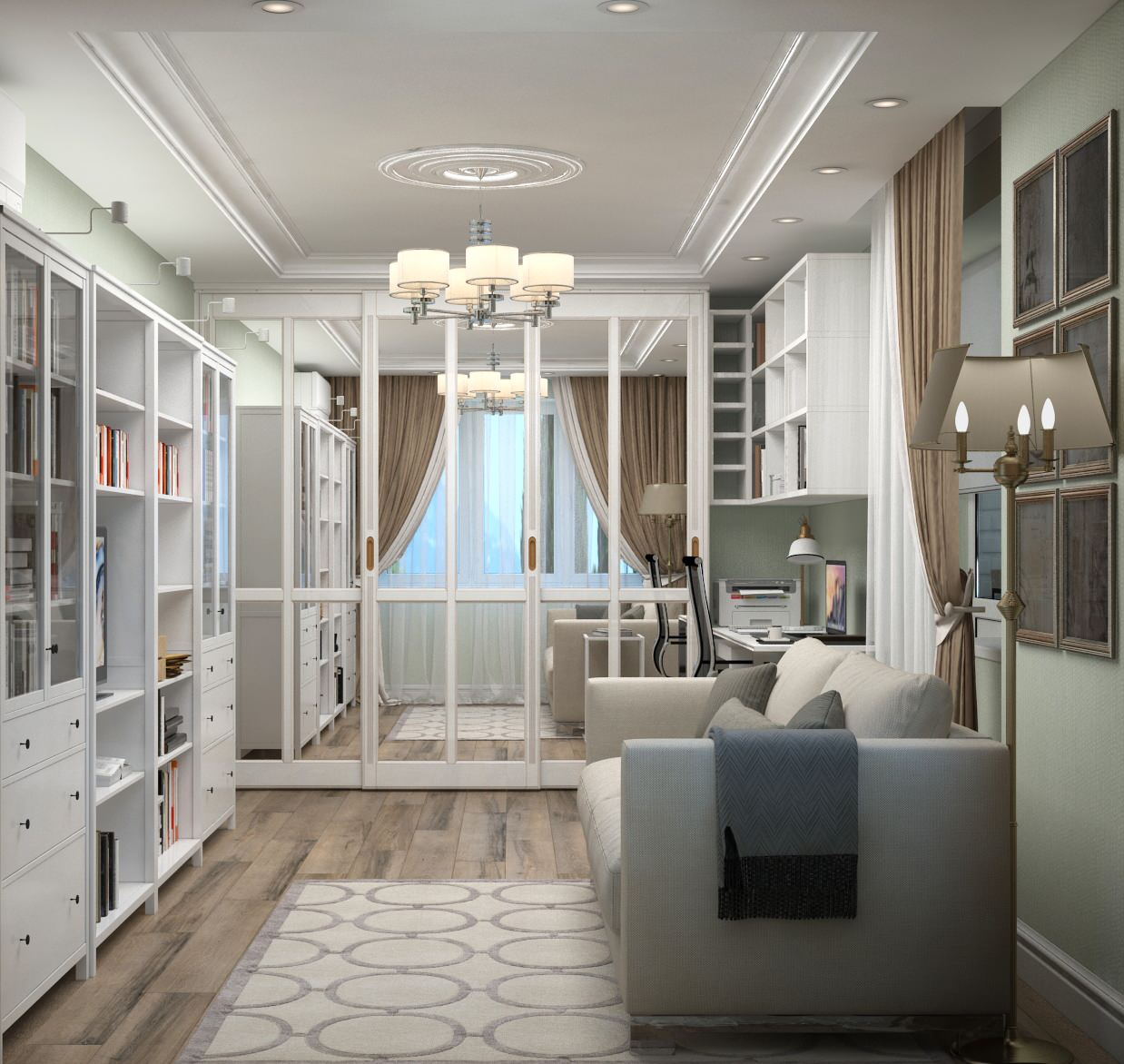 Дизайн проект гостиной в г. Жуковский