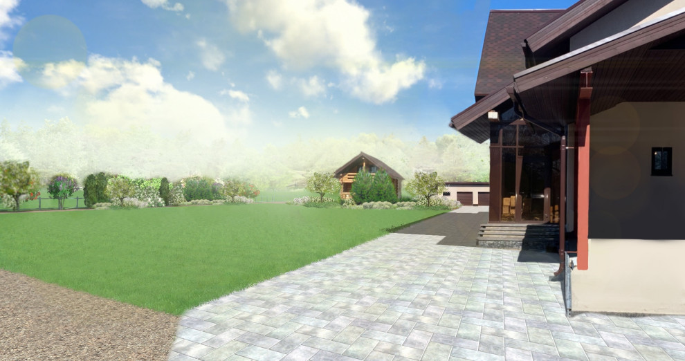 Обложка проекта: Частный участок в селе Деревянное