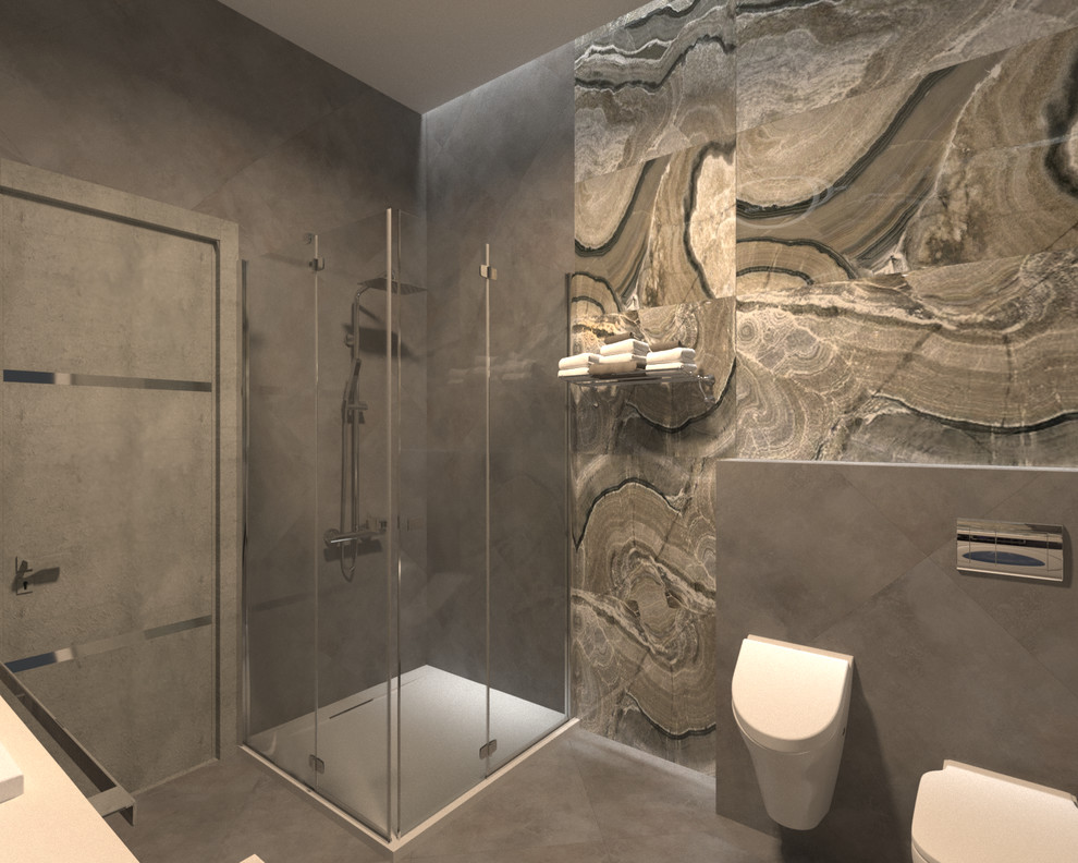 Брутальная ванная в частном доме от Марины Глазыриной