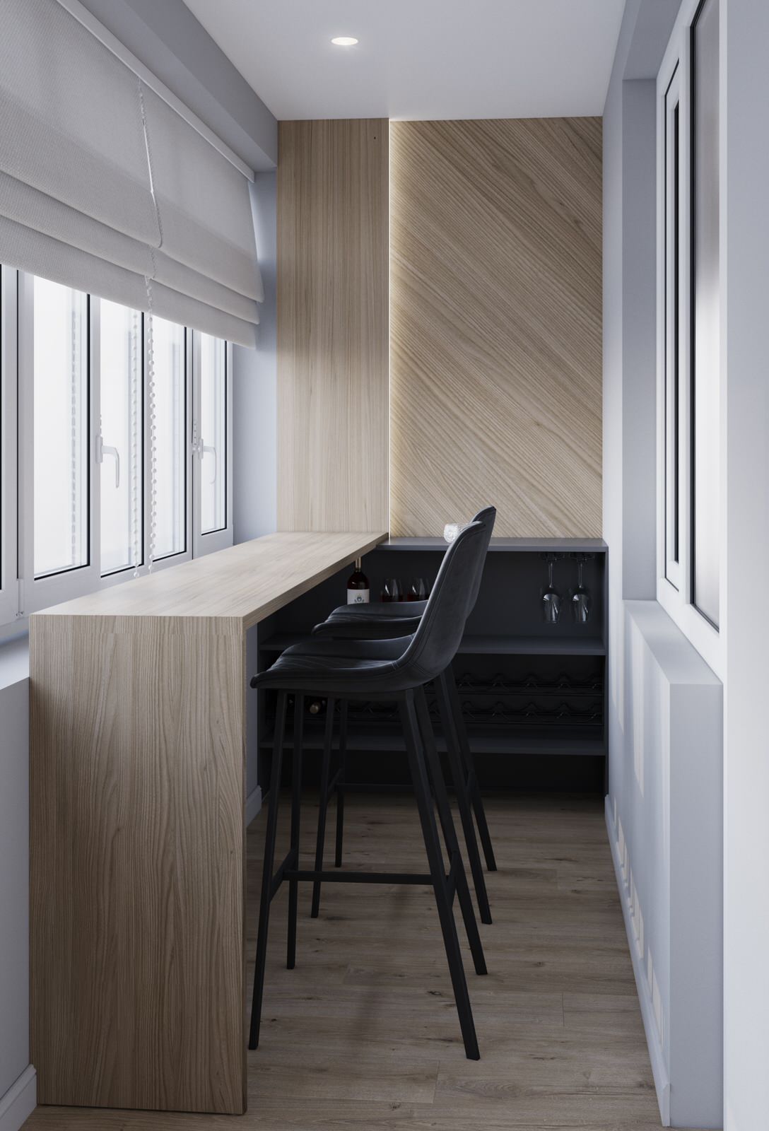 проект "Сдержанный комби на 87м2"