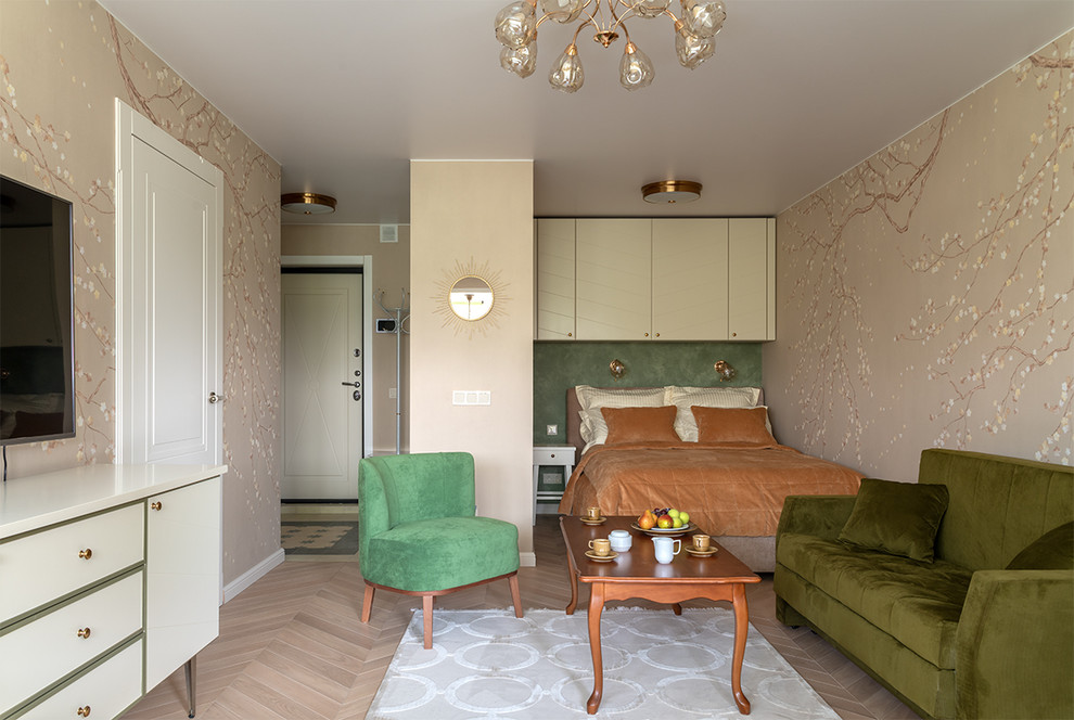 Маленькая квартира с весенними нотками. 38 м2. Серия дома П II-68.