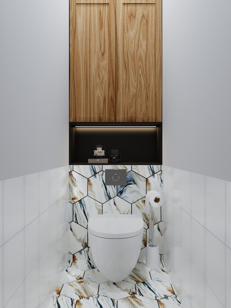 современные ванные душевые