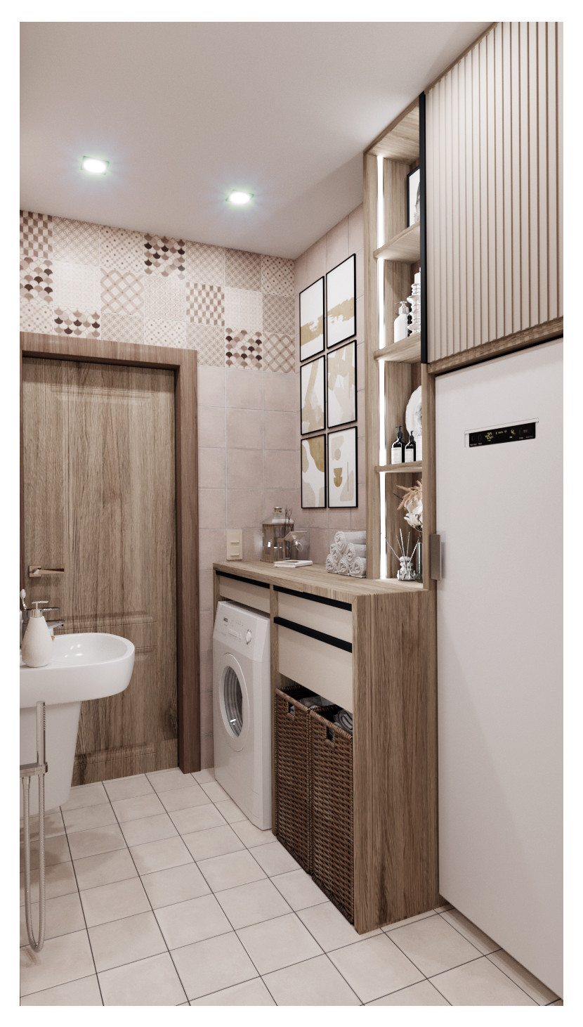 Дтзайн интерьера детской комнаты и двух санузлов в квартире в Екатеринбурге