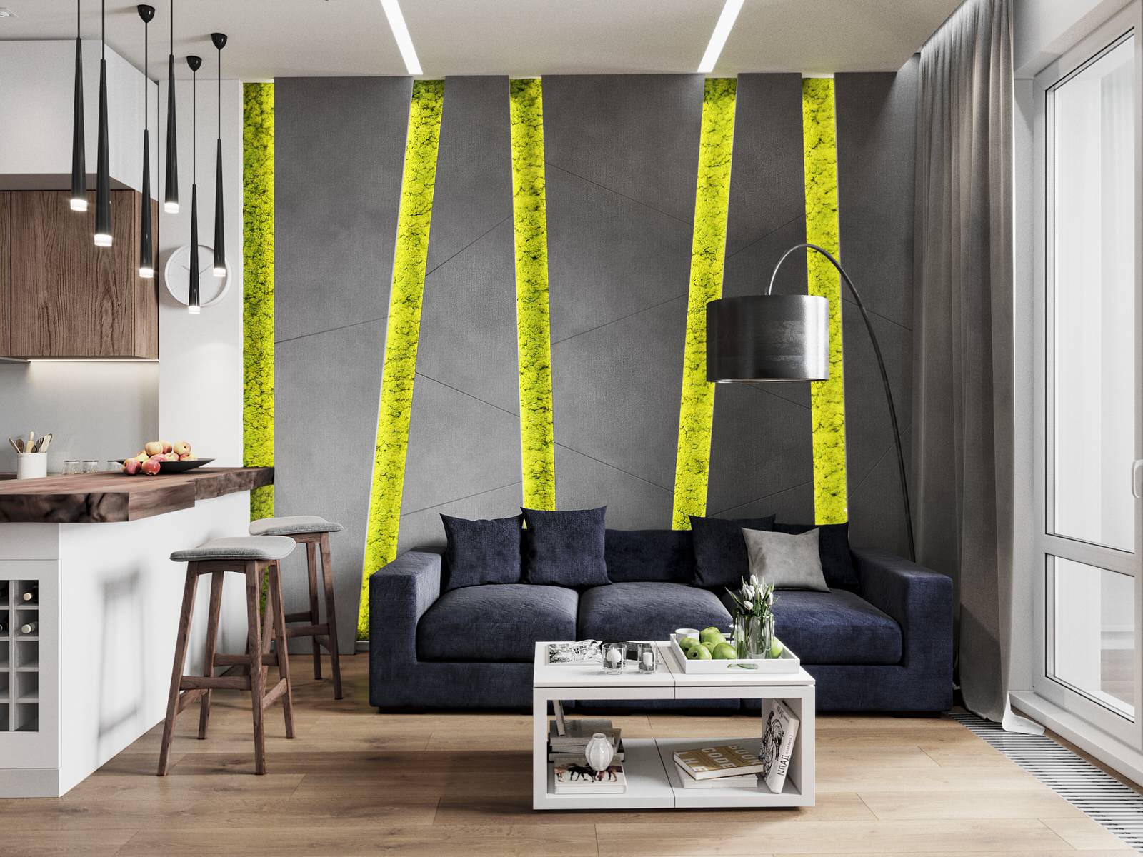 Квартира в современном стиле с элементами ЭКО в Санкт-Петербурге