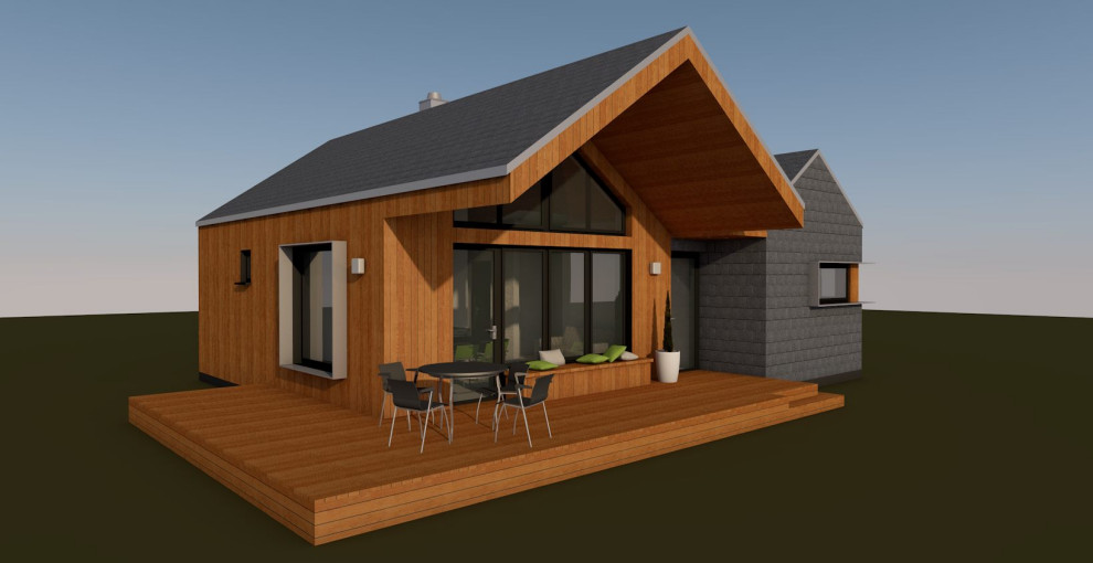 Современная баня с 2-мя спальнями