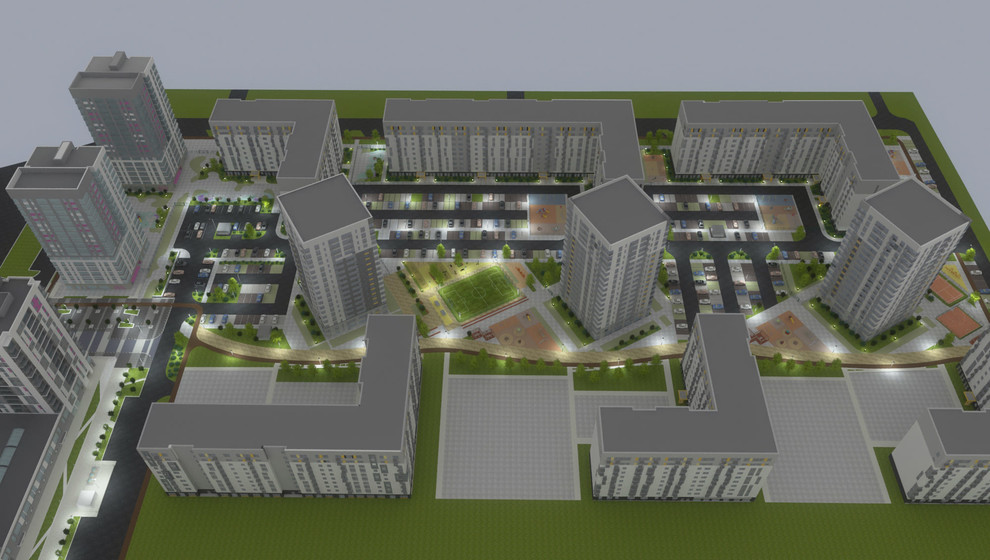 Эскизный проект благоустройства территории квартала "Видный"