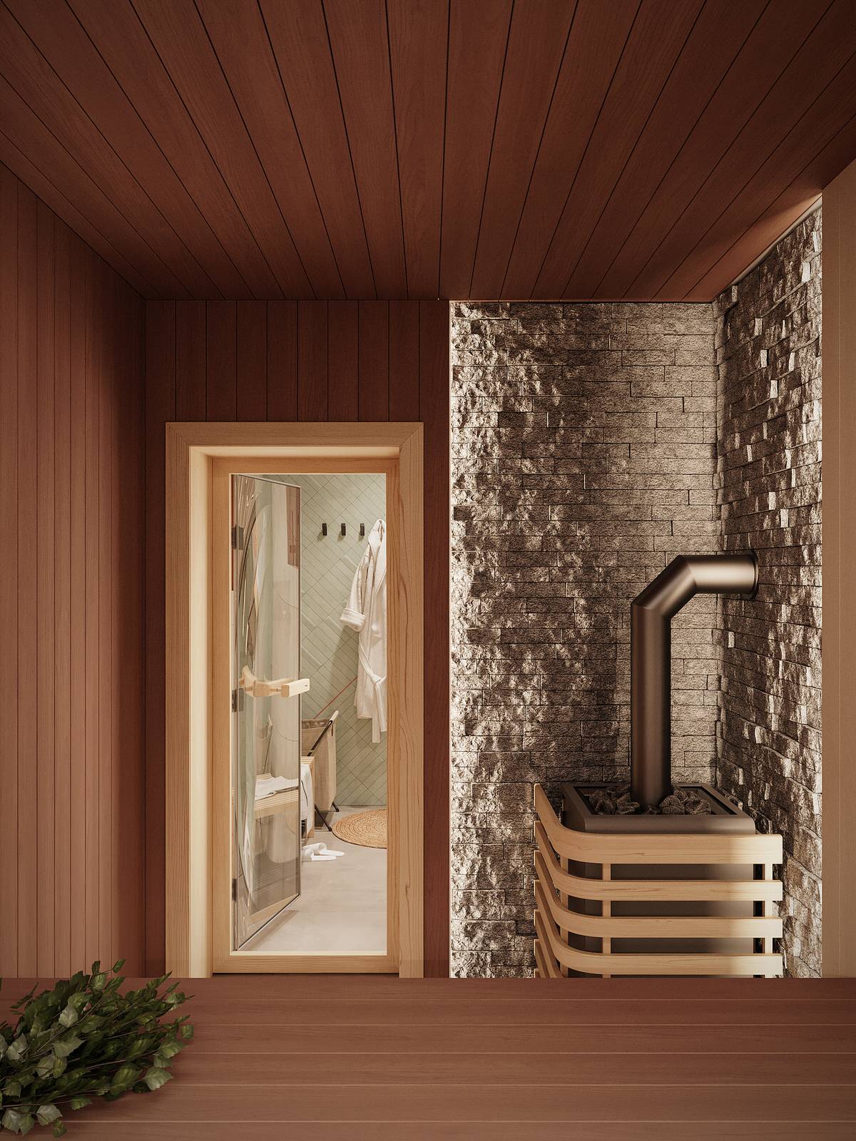 Небольшая частная баня 50 кв.м