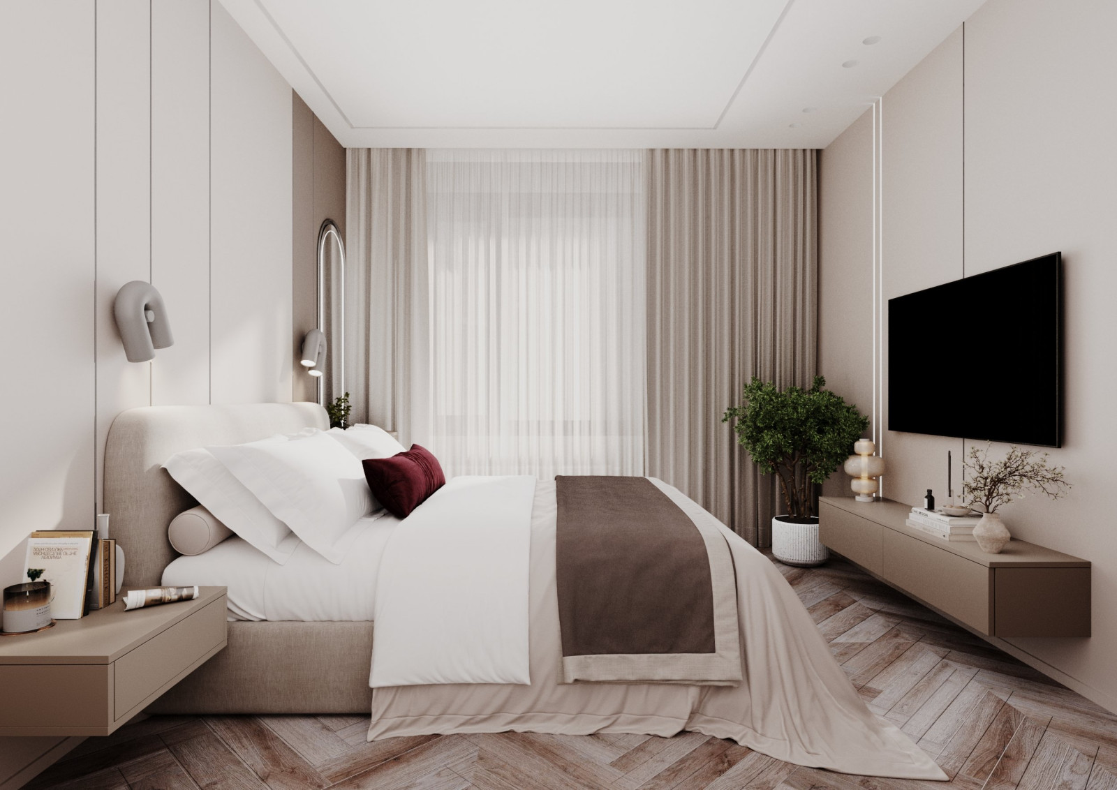 Дизайн интерьера трехкомнатной квартиры "ЖК Дежнев"