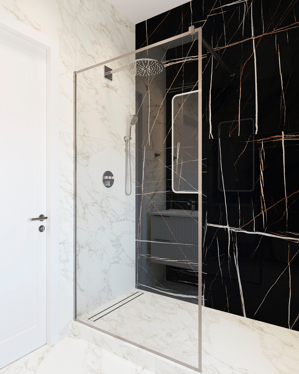 Проект  ванной комнаты 10 м.кв