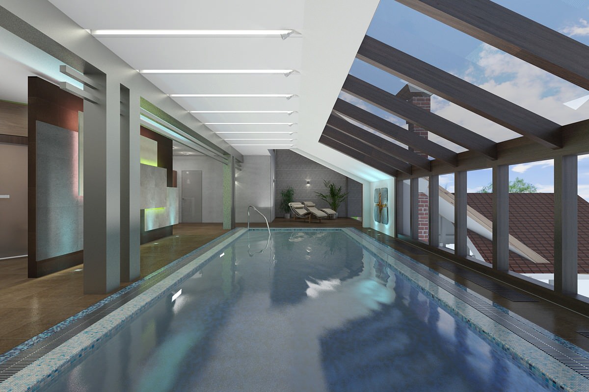 Бассейн загородного поместья