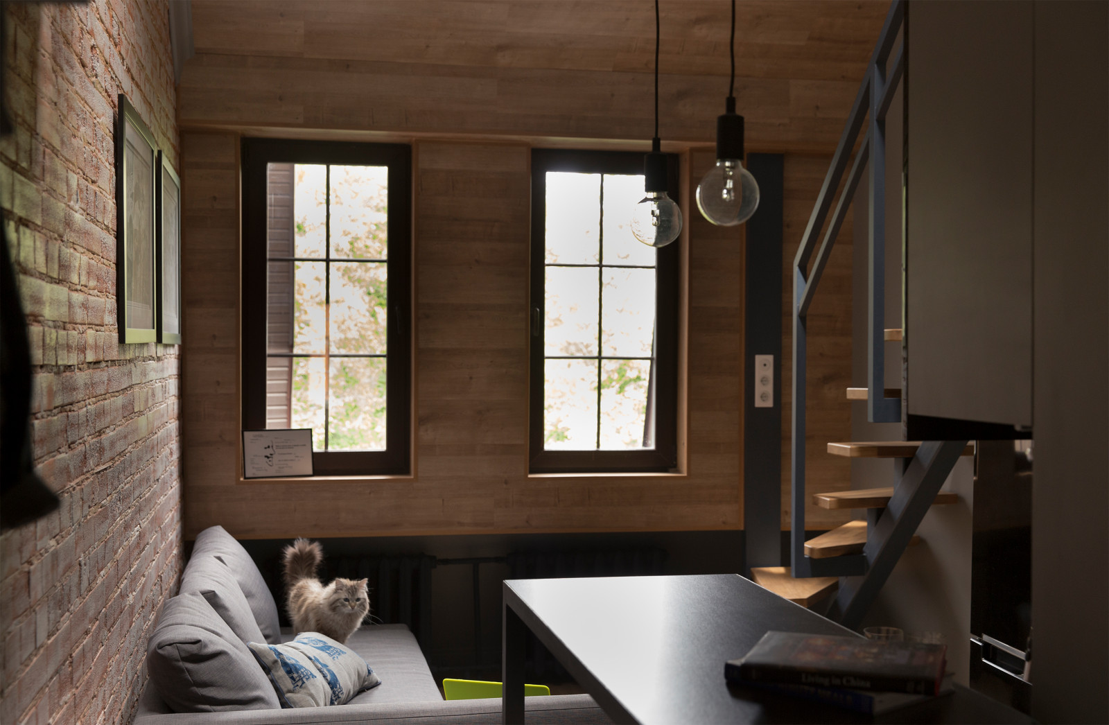 "Dark" apartment for a young girl