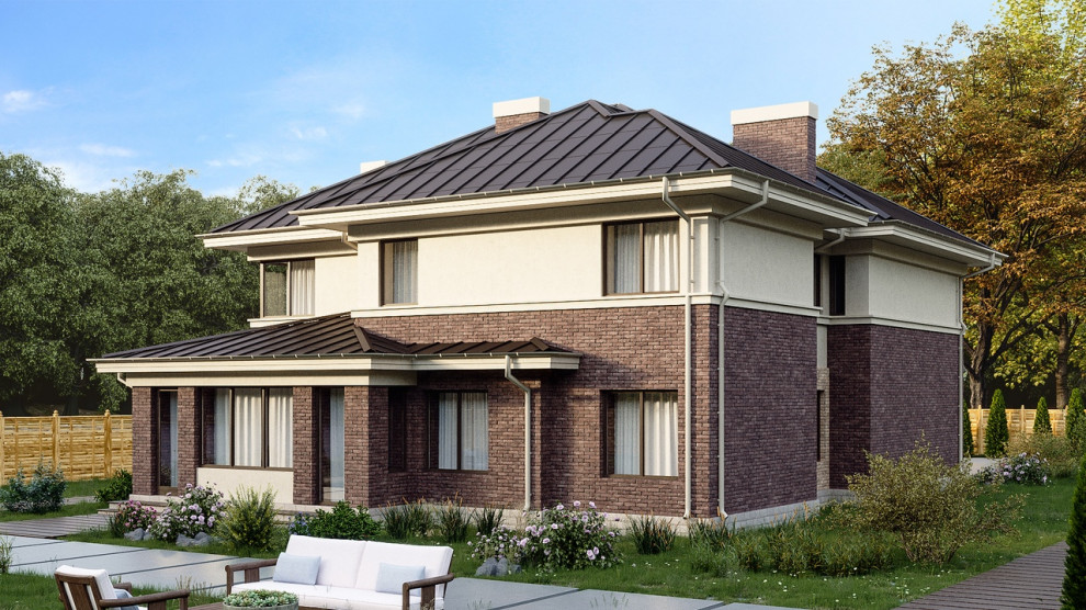 Обложка проекта: Восхитительный двухэтажный коттедж,площадью 279м².