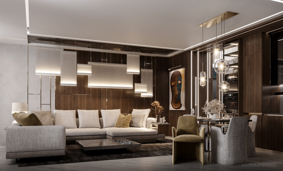 Обложка проекта: Кухня гостиная из проекта в Санкт-Петербурге