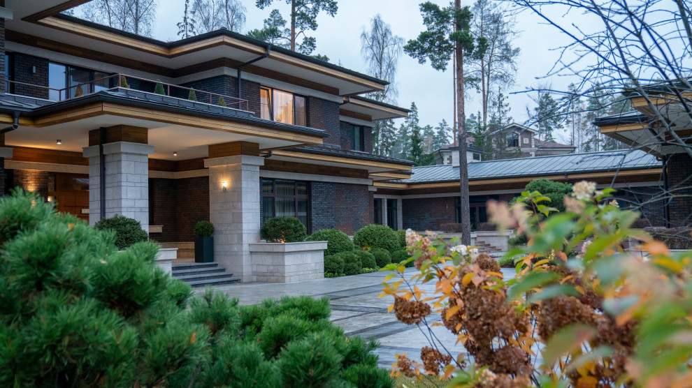 Вилла в стиле Райта. КП "Вымпел" Новорижское шоссе 2016 г.