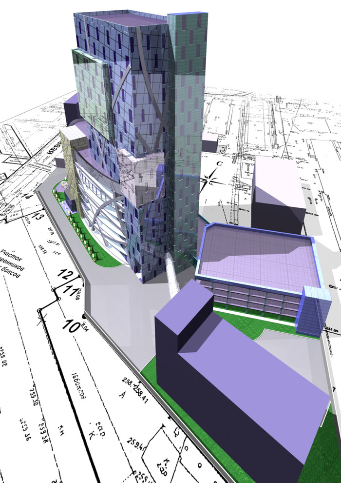 Эскизный проект офисного здания в г. Екатеринбурге