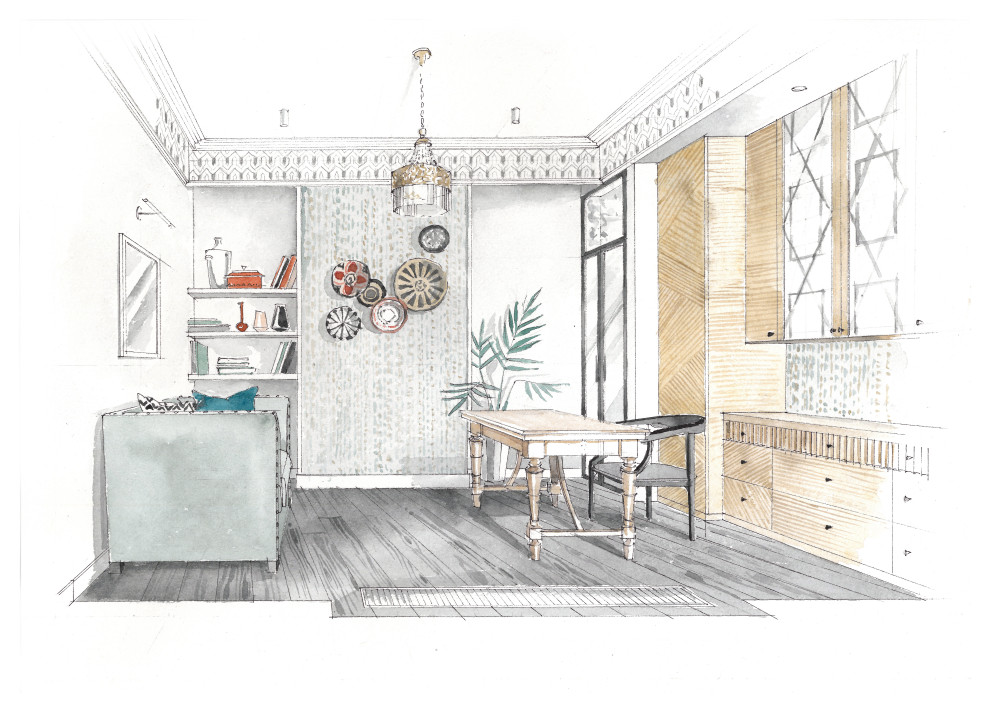 Обложка проекта: Эскизный дизайн-проект квартиры, 86 кв. м