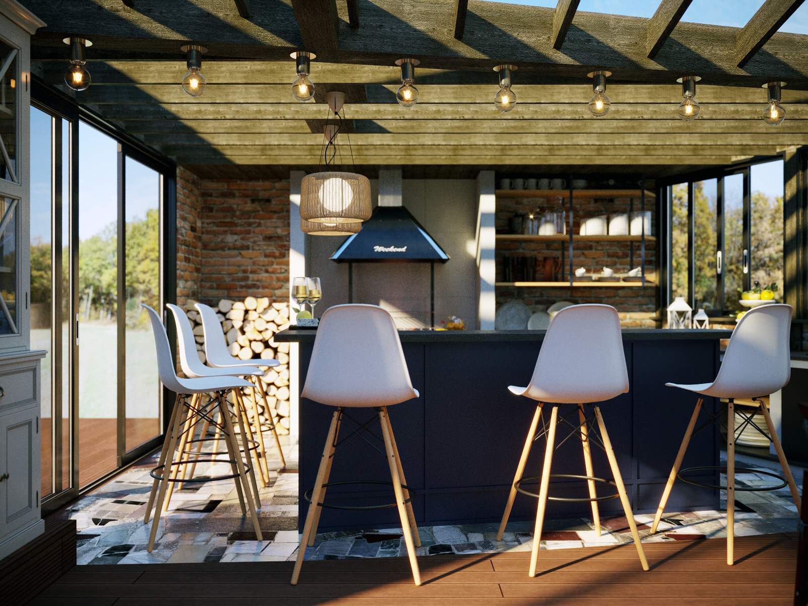 Обложка проекта: Летняя кухня в Малаховке