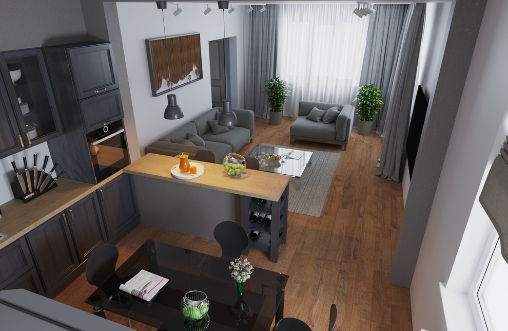 Кухня-гостинная в частном доме