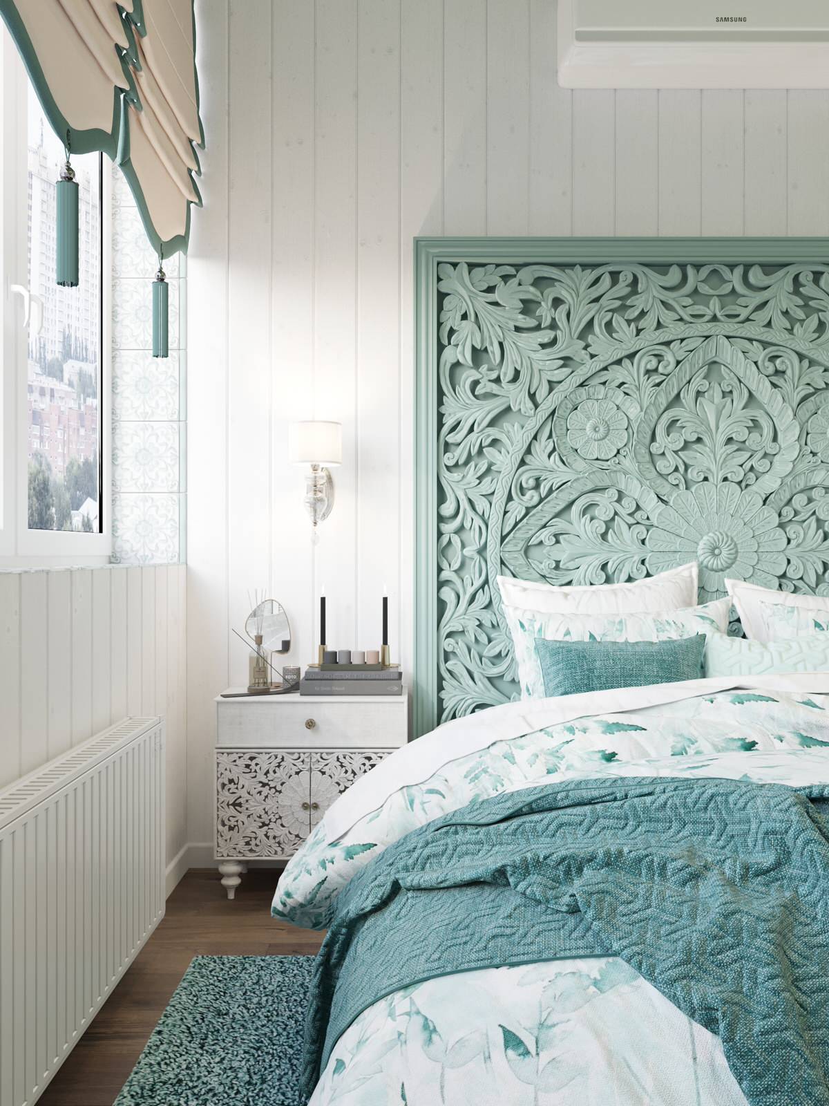 Дизайн спальни и балкона