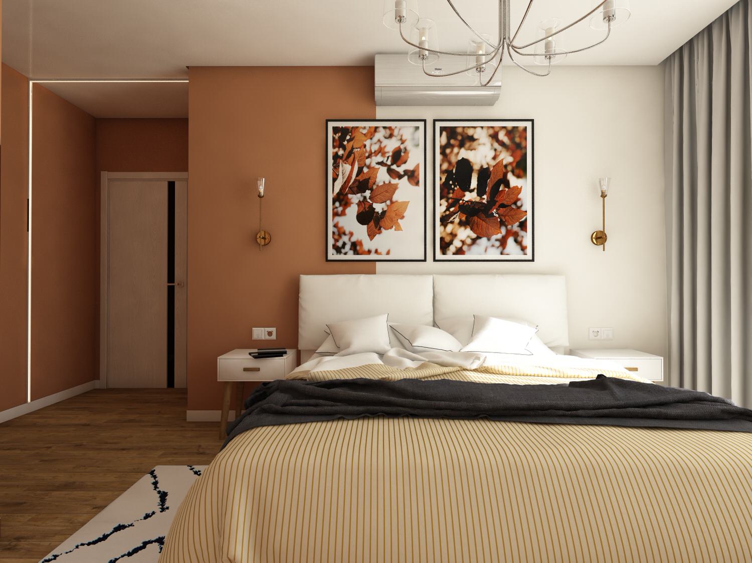 Квартира 60 кв.м. ТЗ от заказчика "Ярко и не ярко))"