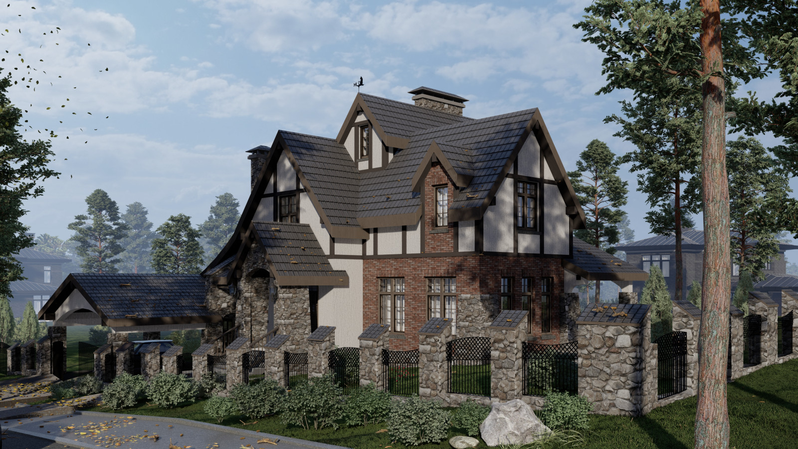 Дом с фахверками