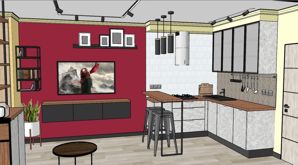 Обложка проекта: Студия в индустриальном стиле