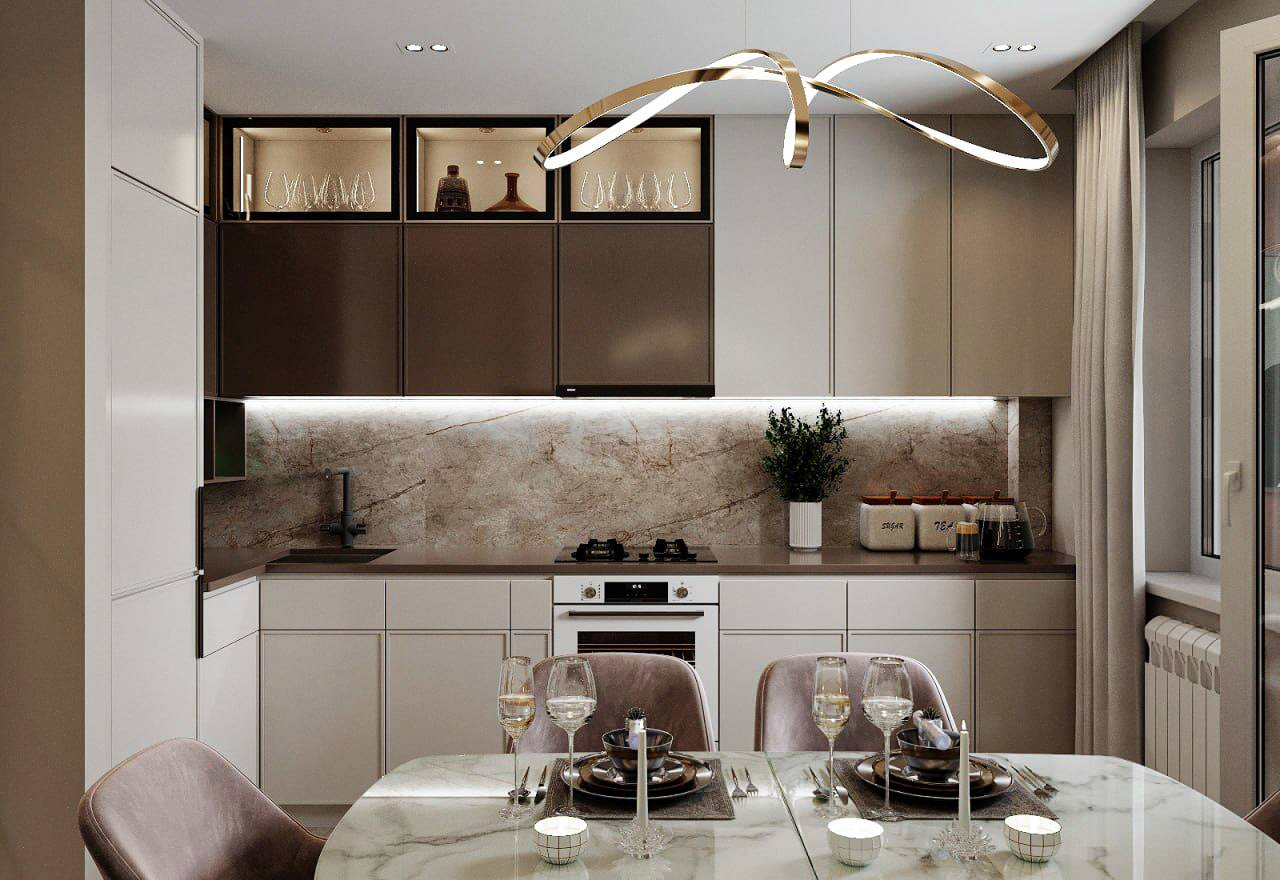 Камень и воздух. Квартира для современной девушки.