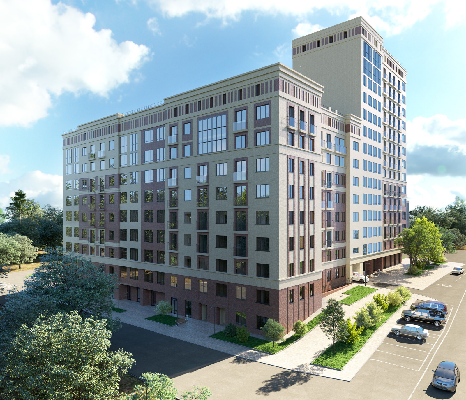 Благоустройство, ЖК "БУЛГАКОВ", СК "СТРИЖИ",Новосибирск