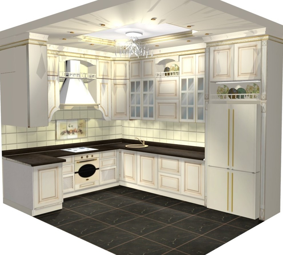 Обложка проекта: Классическая кухня в коттедж