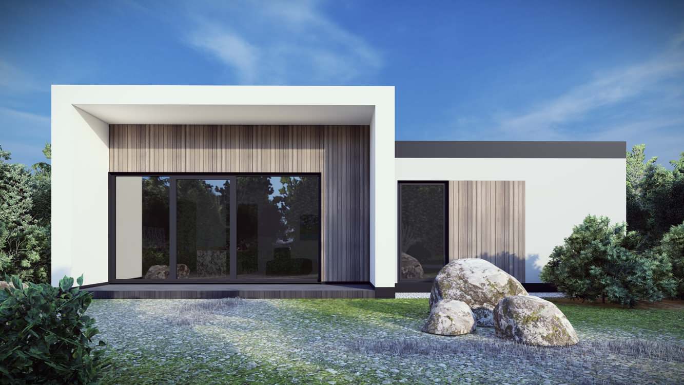 Минимал 105 | Эскизный проект современного одноэтажного дома